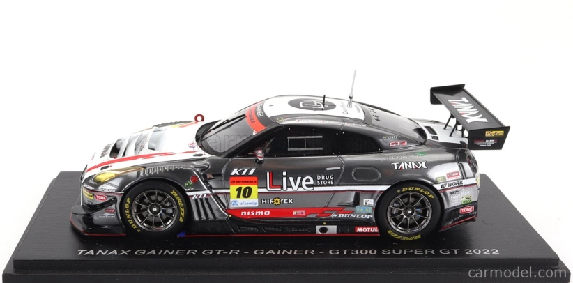 Spark-model Nissan Gt-r Team Gainer Tanax N 10 Gt300 Super Gt 2022 R.tomita - R.okusa 1:43 Bielo-sivá