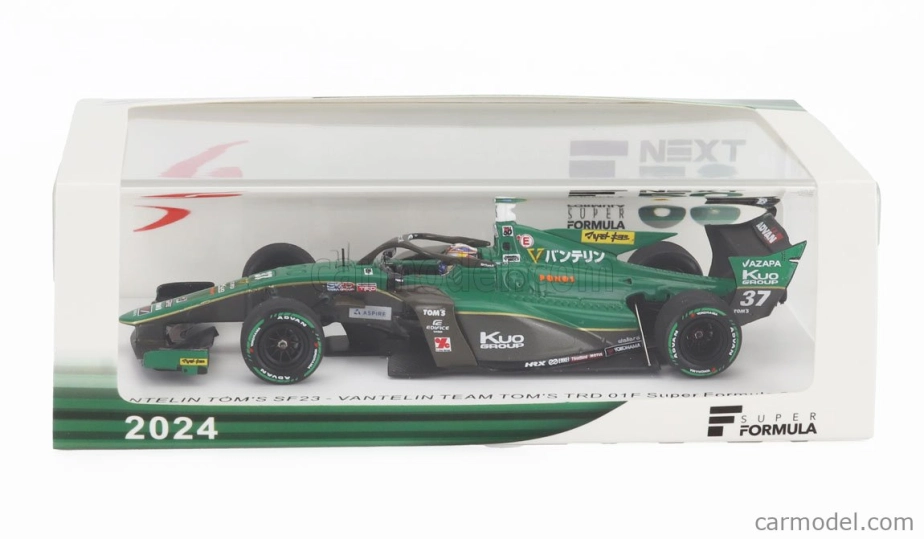 Spark-model Dallara Sf23 Trd 01f Team Vantelin Tom's N 37 Super Formula Season 2024 Ukyo Sasahara 1:43 Zelená Černá