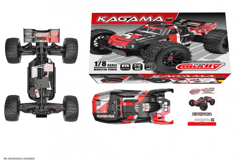 KAGAMA XP 6S – 1/8 Monster Truck 4WD bez elektroniky, červená