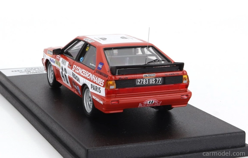 Trofeu Audi Quattro (night Version) N 46 Rally Montecarlo 1982 Henry Cochin - Morin 1:43 Červená Bílá