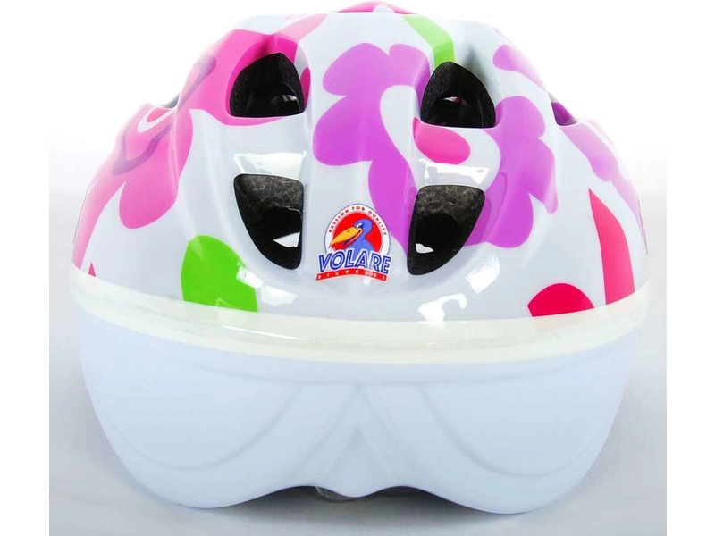 Volare - Dětská přilba Deluxe 51-55cm květiny bílá