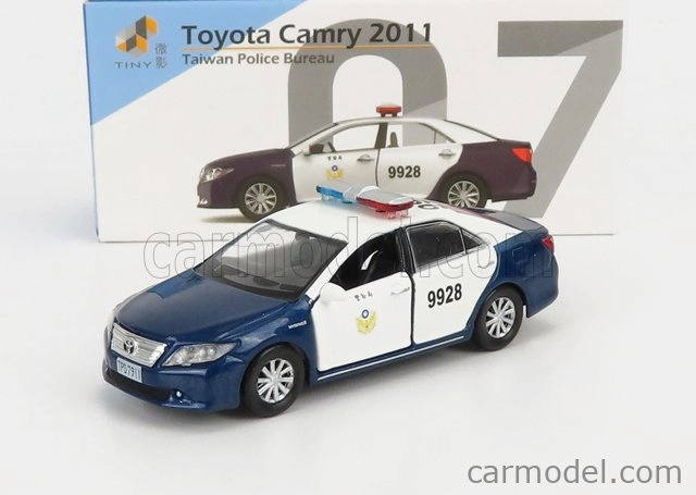 Tiny toys Toyota Camry Police Department 2011 1:64 Modrá Bílá