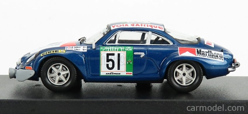 Trofeu Renault Alpine A110 Rally Bandama 1977 M.le Gall - Y. Le Gall 1:43 Blue Met