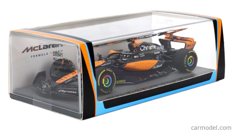 Spark-model Mclaren F1 Mcl60 Team Mclaren N 81 Las Vegas Gp 2023 Oscar Piastri 1:43 Orange Blue Black