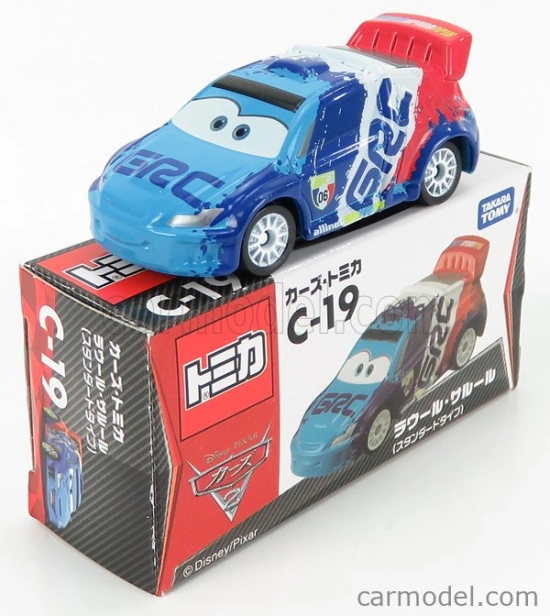 Tomica Walt disney Pixar Cars - Raoul Caroul 1:64 Modrá Bílá Červená