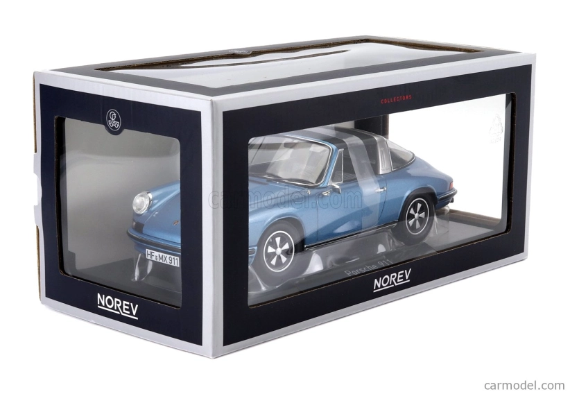 Norev Porsche 911s 2.4 Targa 1973 1:18 Blue Met