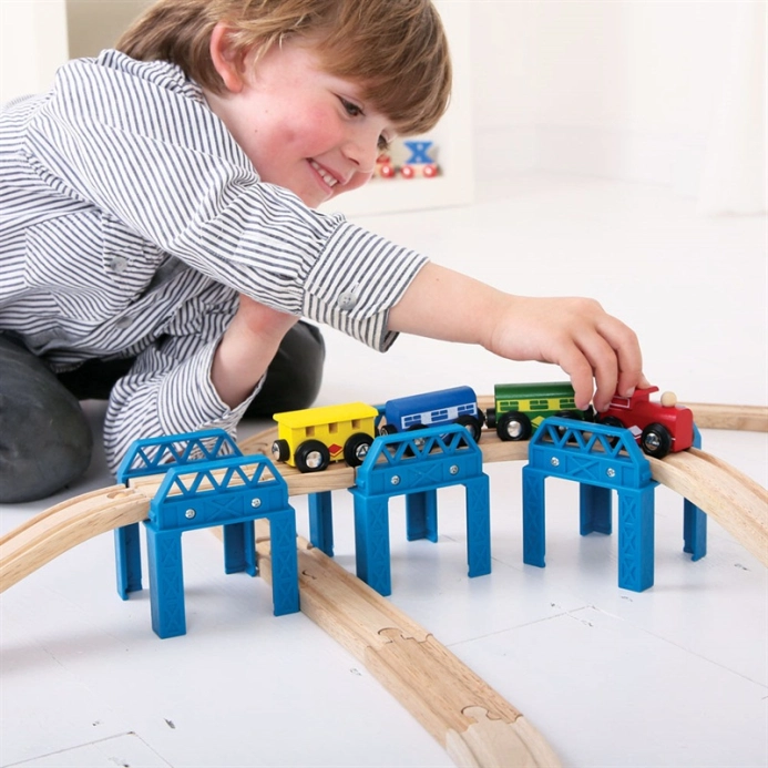Bigjigs Rail Dřevěné koleje set mostní konstrukce - poškozený obal