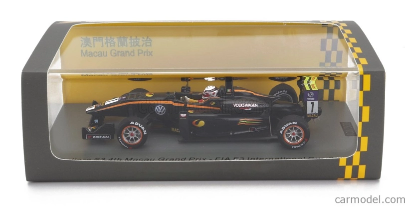 Spark-model Dallara F3 Team Carlin N 7 4th Macau Gp International Cup 2015 Antonio Giovinazzi 1:43 Black