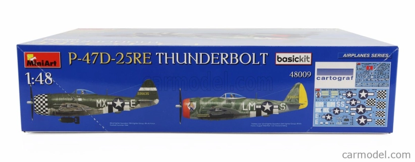 Miniart Republic aviation P-47d 25re Military Airplane 1942 1:48 /