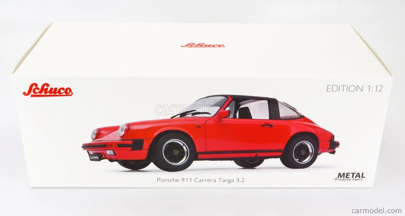 Schuco Porsche 911 3.2 Carrera Targa Cabriolet 1989 1:12 Red