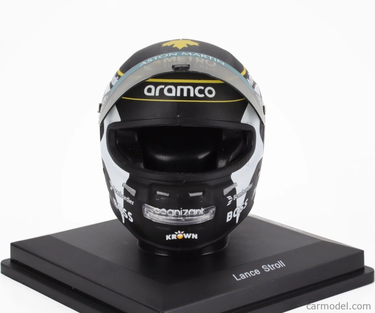 Spark-model helma Bell Casco Helma F1 Lance Stroll Team Aramco Cognizant Aston Martin N 18 Canada Gp 2024 1:5 Black
