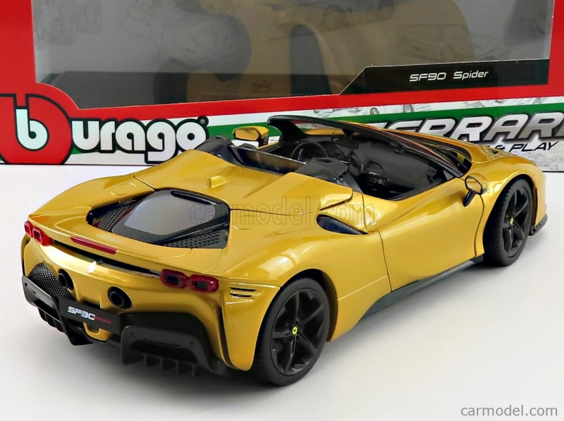 Bburago Ferrari SF90 Spider 1:18 žlutá metalíza