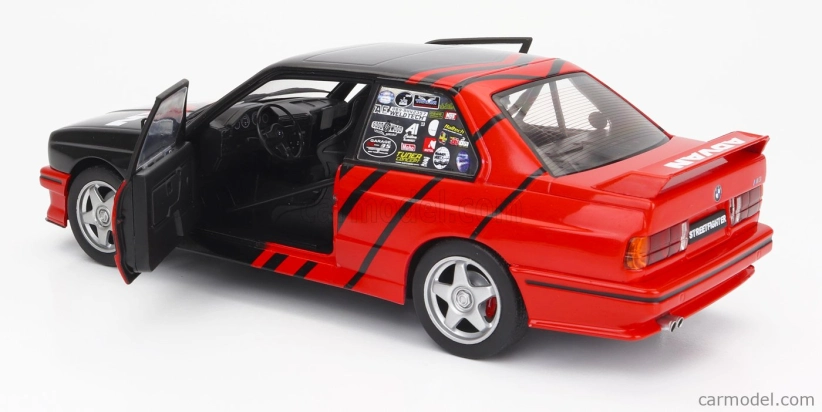 Solido BMW radu 3 M3 (e30) Advan Rally Drift Team 1990 1:18 Červená čierna