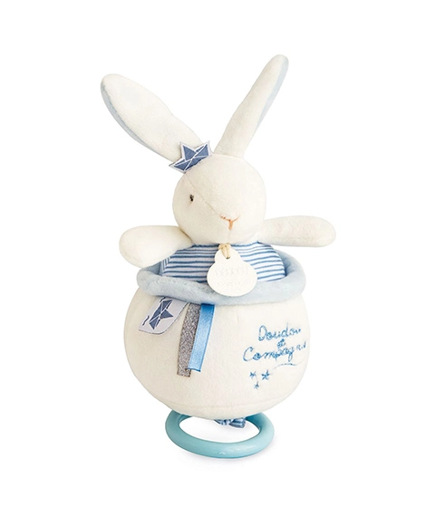 Doudou Plyšový zajačik námorník hrajúci melódiu 14 cm