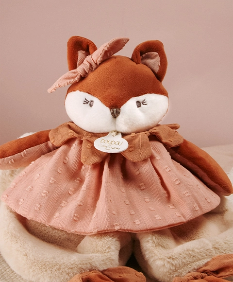 Doudou Darčeková sada Plyšový maznáčik líška Mina 29 cm