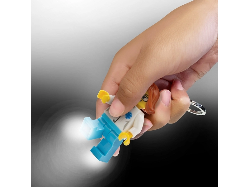 LEGO svietiaca kľúčenka – Ikonická doktorka