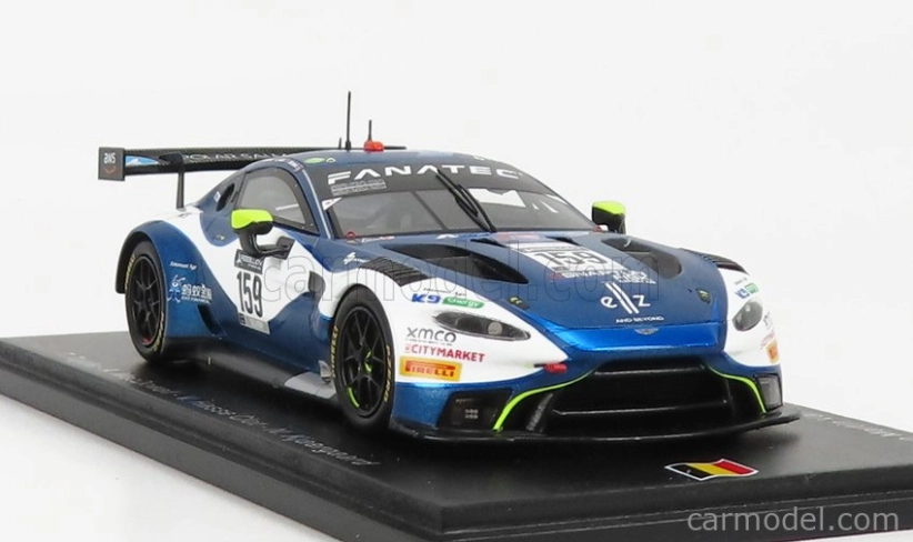 Spark-model Aston martin Vantage Amr Gt3 Team Garge 59 N 159 3rd Silver Class 24h Spa 2021 T.tujula - A.macdowall - N.kjaergaard 1:43 Modrá Bílá