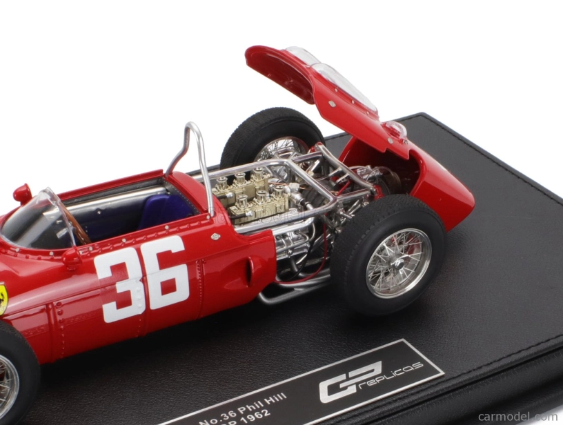 Gp-replicas Ferrari F1  156 N 36 2nd Monaco Gp 1962 Phil Hill 1:18 Red