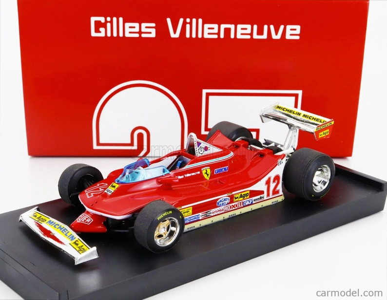 Brumm Ferrari F1 312t4 N 12 Winner Usa Ovest Gp 1979 Gilles Villeneuve 1:43 Red