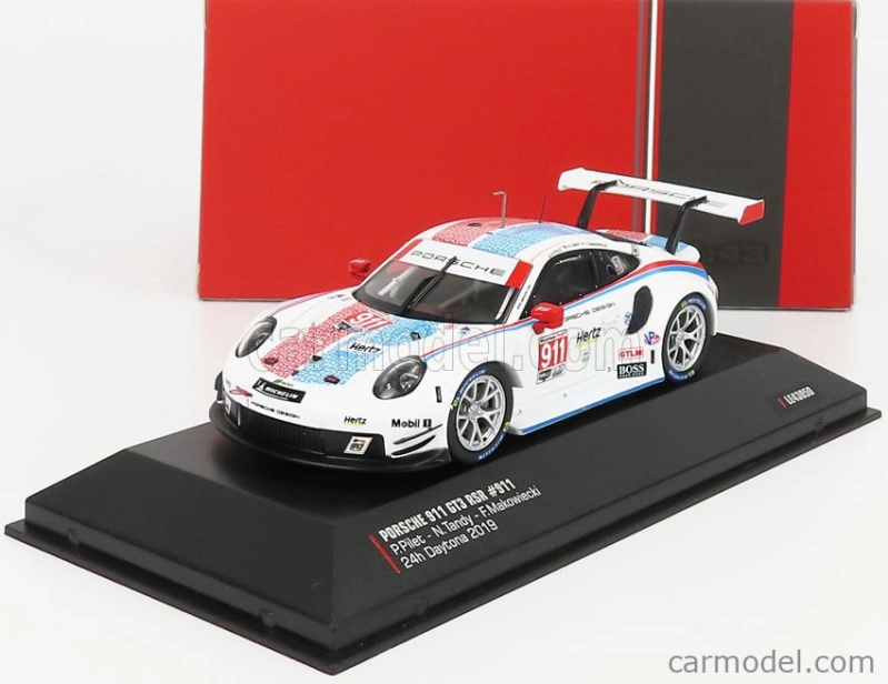 Ixo-models Porsche 911 991 Rsr Porsche Gt Team N 911 1:43, bílá