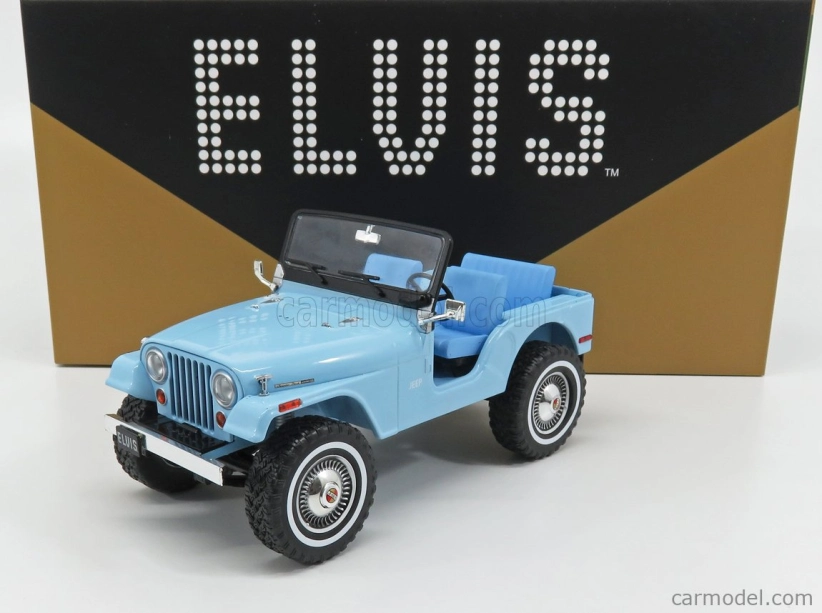 Greenlight Jeep Cj-5 1963 - Personal Car Elvis Presley 1:18 Světle Modrá