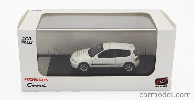 LCD model Honda Civic Eg6 Vtec 1993 1:64 Biela