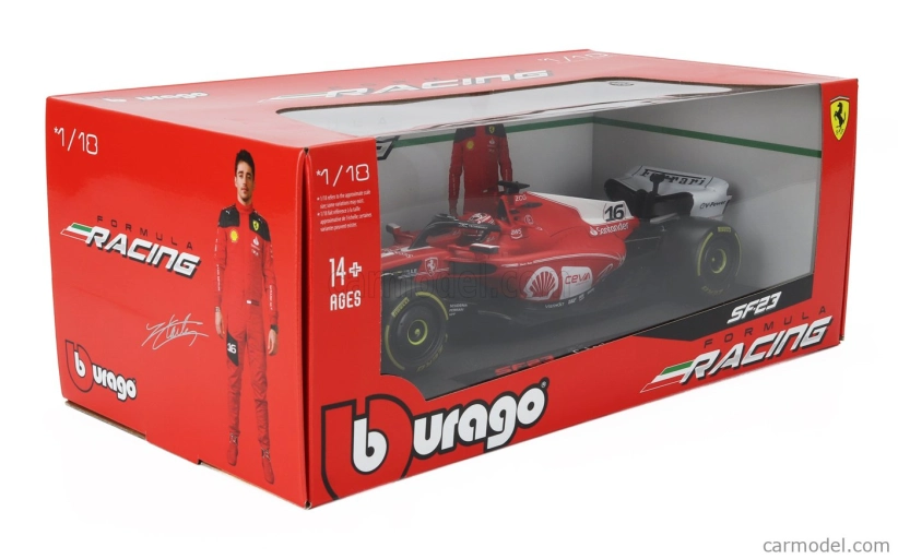Bburago Ferrari F1  Sf-23 Team Scuderia Ferrari N 16 2nd Las Vegas Usa Gp 2023 Charles Leclerc 1:18 Červená Bílá Černá