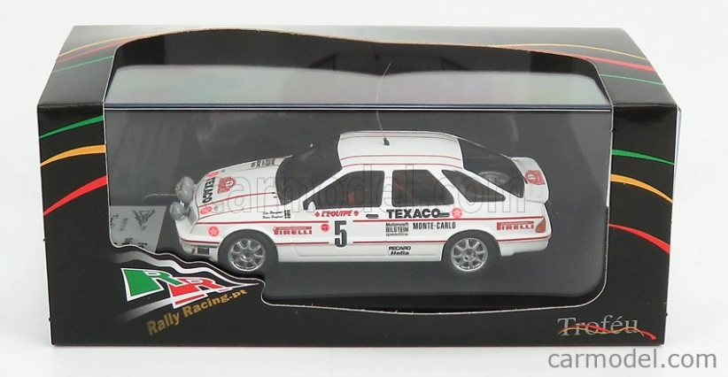 Trofeu Ford england Sierra Xr4i 4x4 Cosworth (nočná verzia) N 5 Rally Monte Carlo 1987 S.blomqvist - B.berglund 1:43 Biela
