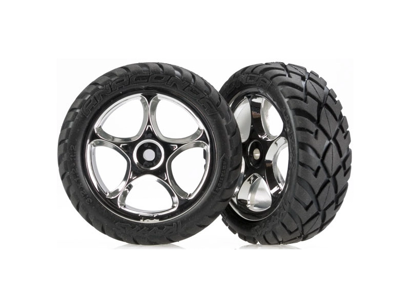 Traxxas kolo 2.2", disk Tracer stříbrný, pneu Anaconda (2) (přední)