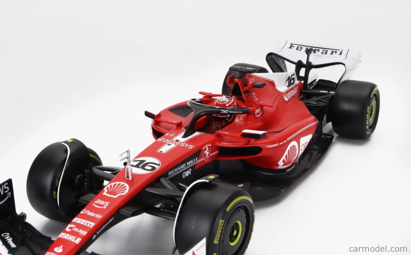 Bburago Ferrari F1  Sf-23 Team Scuderia Ferrari N 16 2nd Las Vegas Usa Gp 2023 Charles Leclerc 1:18 Červená Bílá Černá