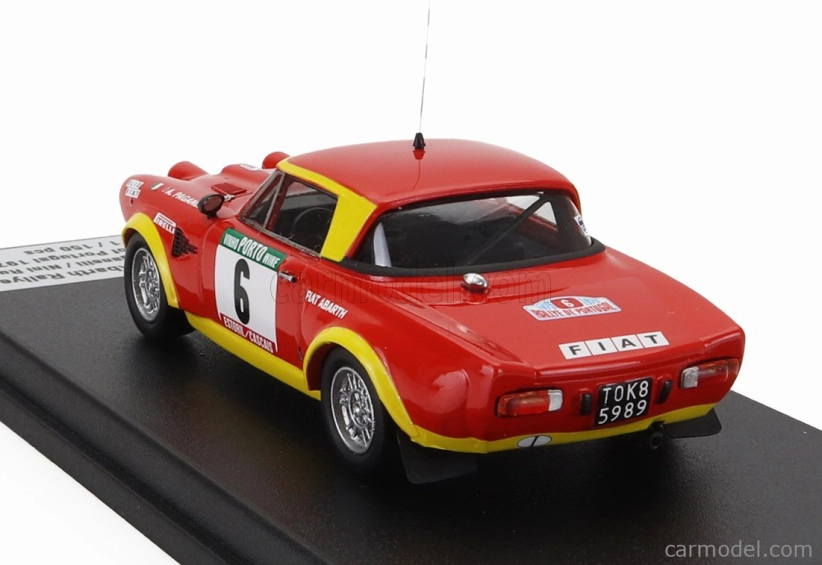 Trofeu Fiat 124 Abarth (night Version) N 6 Rally Portugal 1975 Alcide Paganelli - Nini Russo 1:43 Červená Žlutá