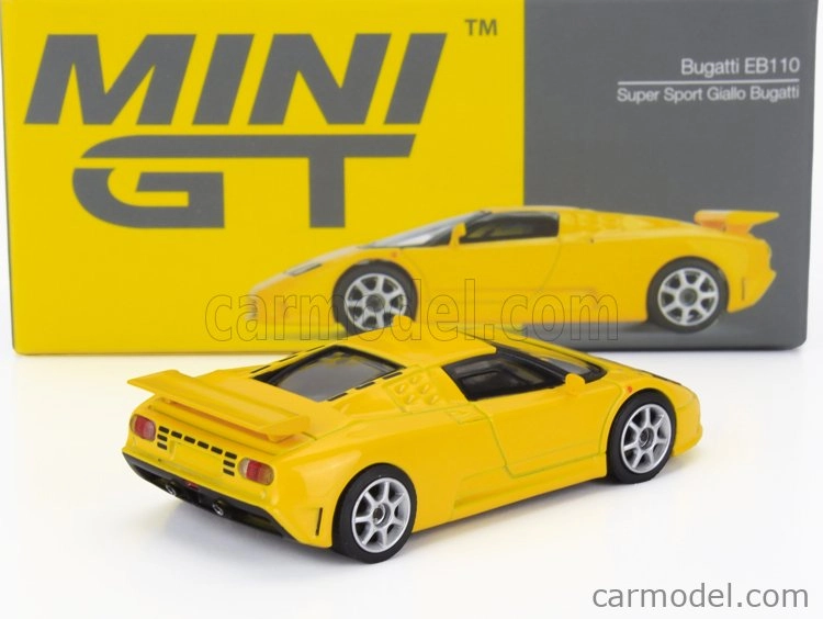 Mini-gt Bugatti Eb110 Super Sport Lhd 1995 1:64 žltá