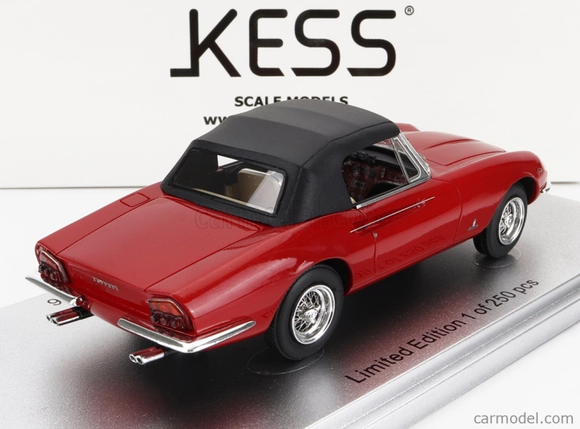 Kess-model Ferrari 365 California Spider Closed 1966 1:43 Red Black