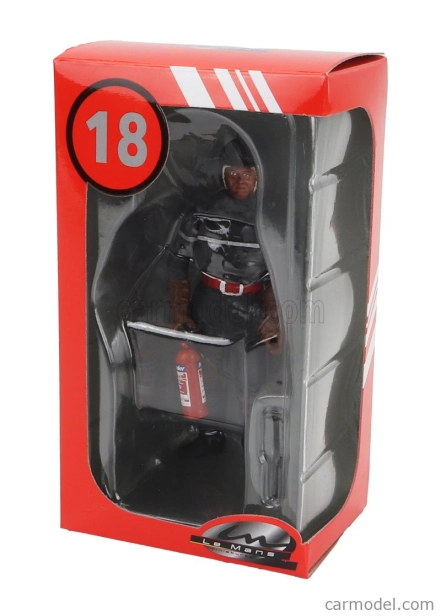 Le mans miniatures Figures Vigile Del Fuoco Jean Luc - French Pompiers Fireman 1970 1:18 Grey