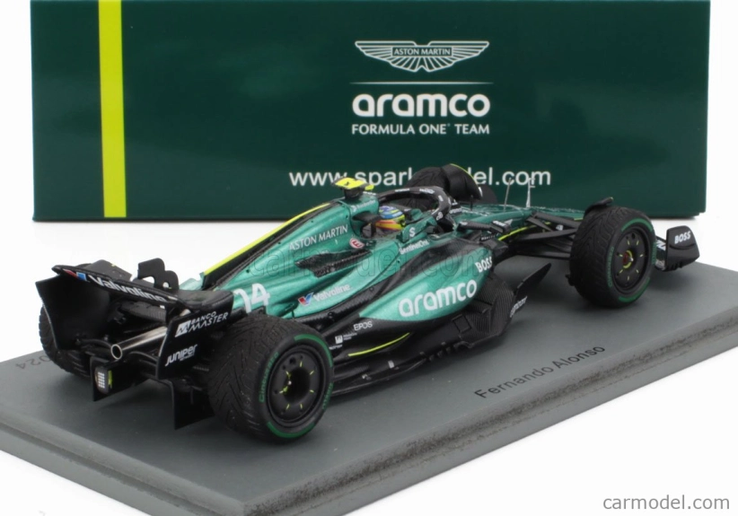 Spark-model Aston martin F1 Amr24 Team Aramco Cognizant N 14 Canada Gp 2024 Fernando Alonso 1:43 Zelená Černá