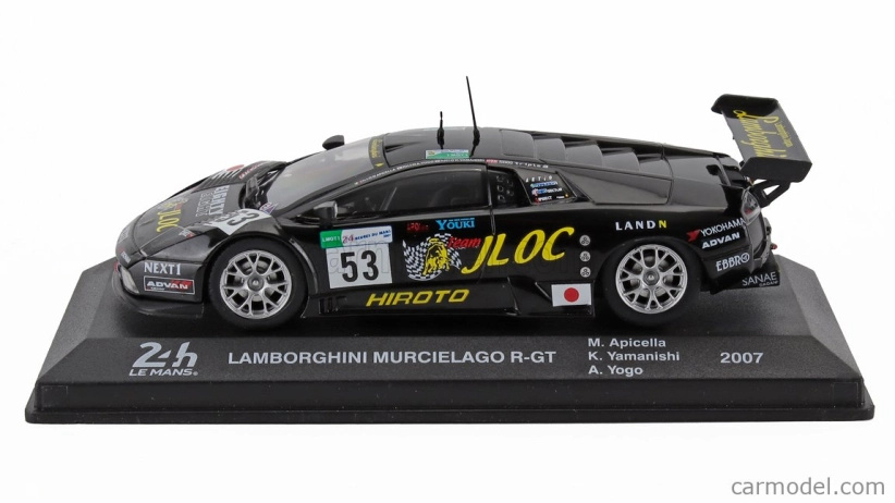 Edicola Lamborghini Murcielago R-gt 6.0l V12 Team Jloc Isao Noritake N 53 24h Le Mans 2007 Koji Yamanishi - Atsushi Yogo - Marco Apicella 1:43 Black