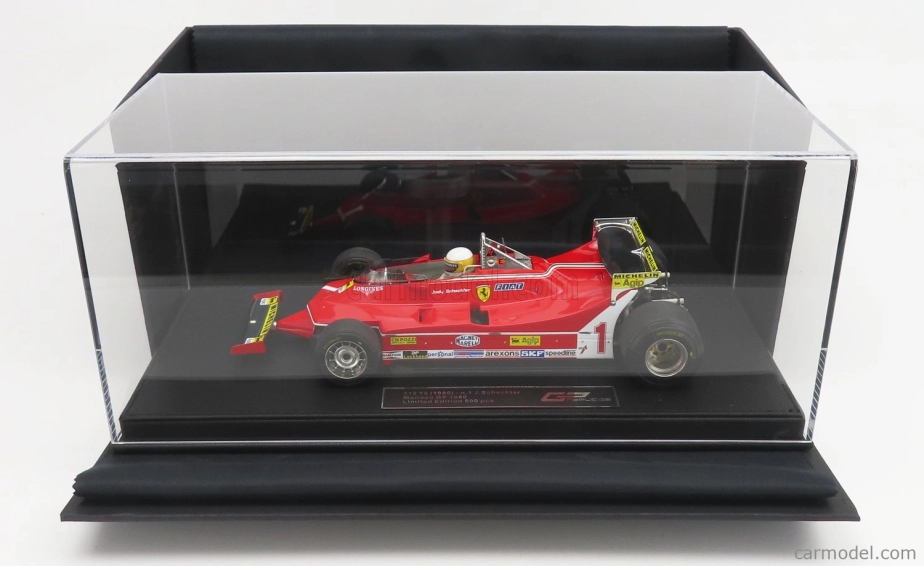 Gp-replicas Ferrari F1  312 T5 N 1 Monaco Gp 1980 (with Pilot Figure) Jody Scheckter 1:18 Red