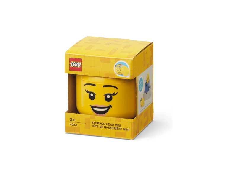 LEGO úložná hlava mini – zelený kostlivec