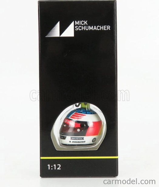Mini prilba Schuberth prilba F1 Portachiavi Casco - prívesok na kľúče Prilba Mild Seven Benetton B194 Ford N 5 Demonstration Run Belgium Spa Gp 2017 Mick Schumacher 1:12 Žltá zelená červená červená čierna modrá