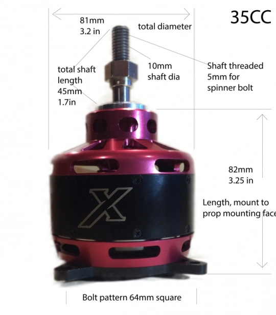 Bezkartáčový elektromotor XPWR 35 cm3