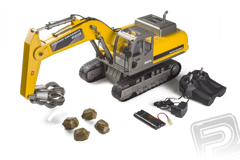 RC pásový jeřáb s drapákem, 2,4GHz