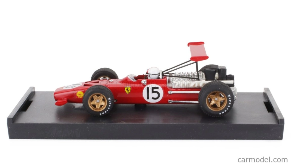 Brumm Ferrari F1 312 N 15 Spain Gp 1969 Chris Amon - s figúrkou vodiča 1:43 červená biela