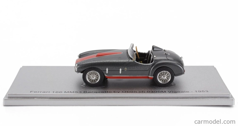 Kess-model Ferrari 166 Mm53 Spider Barquette Ch.0300m Vignale by Oblin 1955 1:43 sivočervená