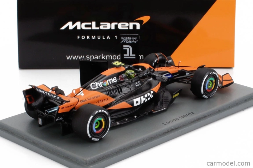 Spark-model Mclaren F1  Mcl38 Team Mclaren N 4 Winner Miami Gp 2024 First F1 Victory Lando Norris 1:43 Oranžová Černá
