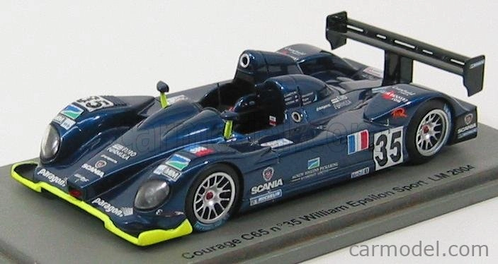 Spark-model Courage C65 Aer N 35 William Epsilon Sport Le Mans 2004 Jeannette - Pickering - Deriot 1:43 Blue Met