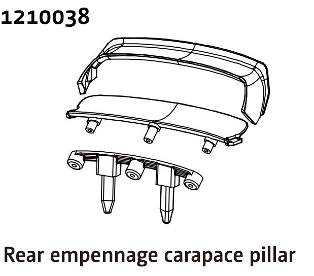 1210038 - Rear Wing & Body Mount - Rally