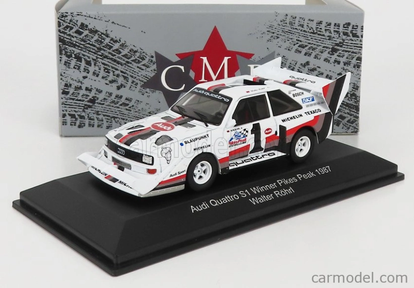 Cmr Audi Quattro Sport S1 E2 N 1 Winner Rally Pikes Peak Hill Climb 1987 W.rohrl 1:43 Žlutá Bílá Červená