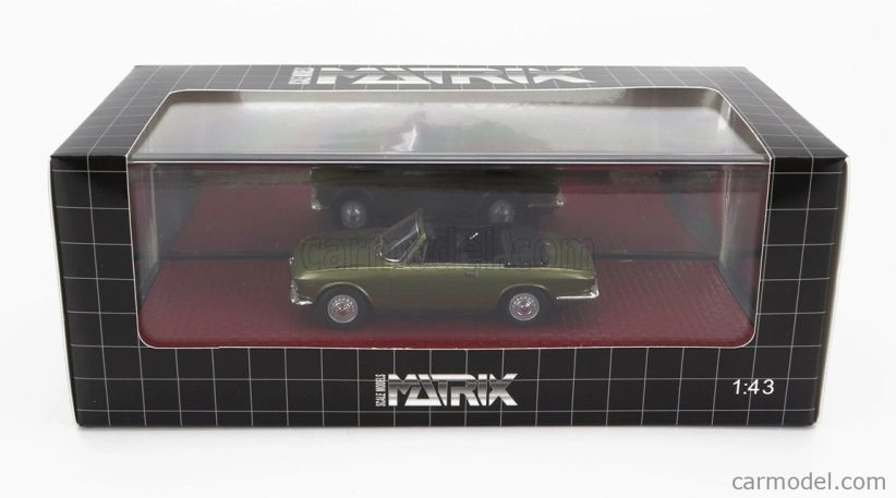 Matrix modely v mierke Alfa romeo Giulia Gtc Cabriolet Open 1964 1:43 Green Met