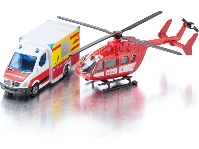 SIKU Super – Ambulancia s vrtuľníkom 1:87