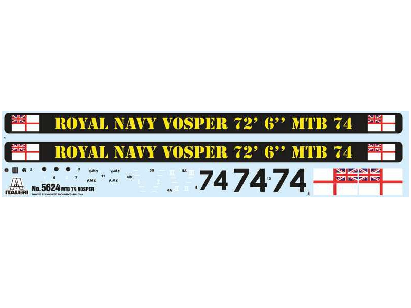 Italeri Vosper MTB 74 s posádkou (1:35)